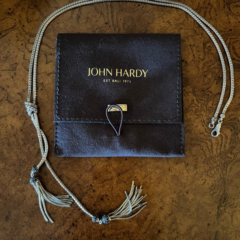 John Hardy Silver Tassel Necklace